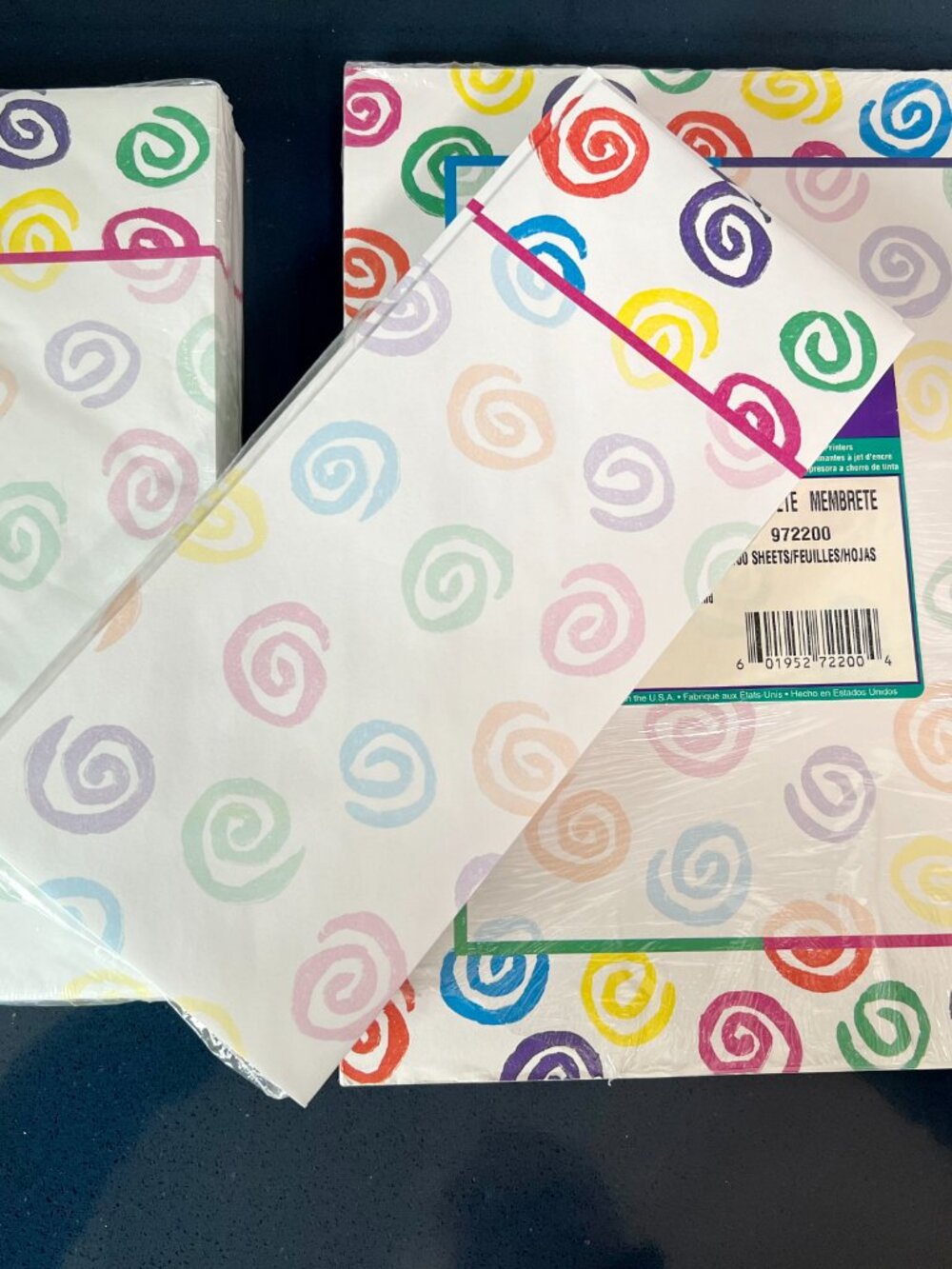 "Curly Q" Stationary & Matching Envelopes